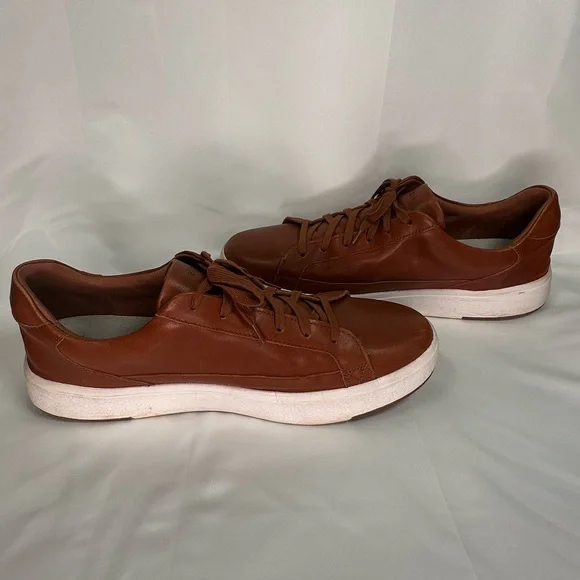 Kizik Vegas Sneakers Mens Size 15W Brown V Leather Lace Up Casual Comfort Shoes - Picture 4 of 8